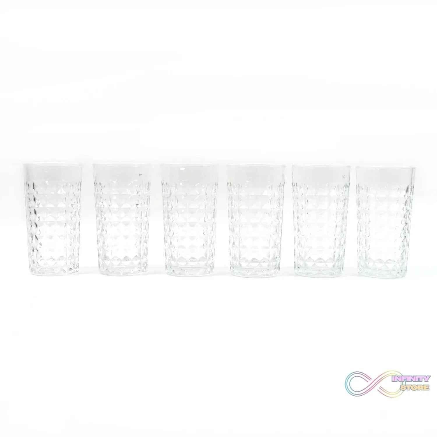 Glass Tumbler, Juice Glasses and Transparent Water Glasses Big Size (6 Pcs Set / 278 ML) - infinityexculsivestore.com