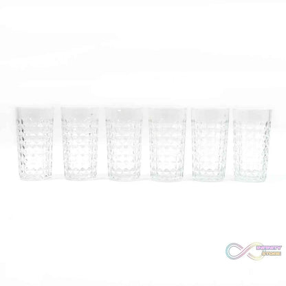 Glass Tumbler, Juice Glasses and Transparent Water Glasses Big Size (6 Pcs Set / 278 ML) - infinityexculsivestore.com