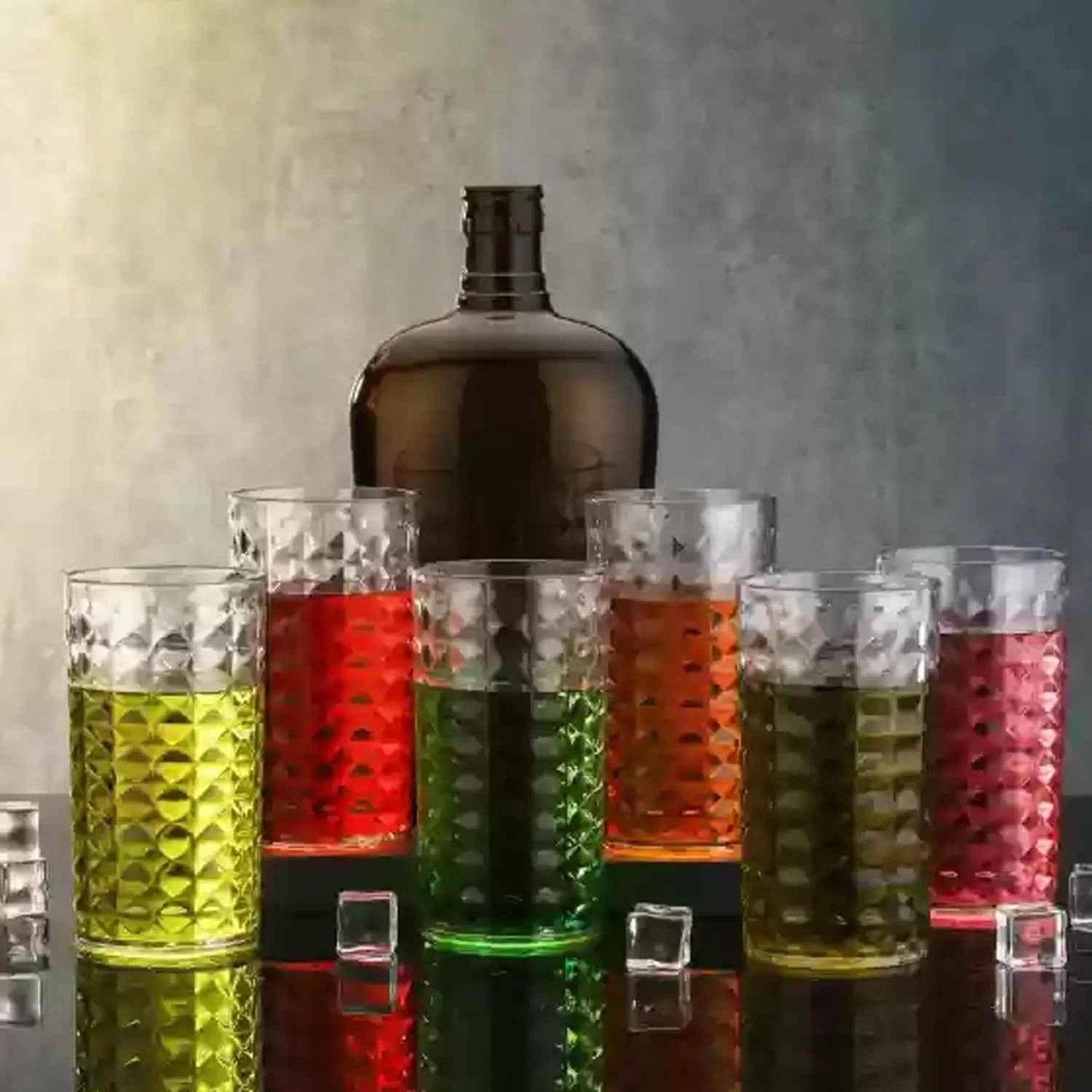 Glass Tumbler, Juice Glasses and Transparent Water Glasses Big Size (6 Pcs Set / 278 ML) - infinityexculsivestore.com