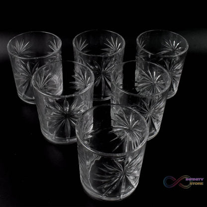 Glass Tumbler Set, Juice Glasses and Transparent Water (6 Pcs Set) - infinityexculsivestore.com