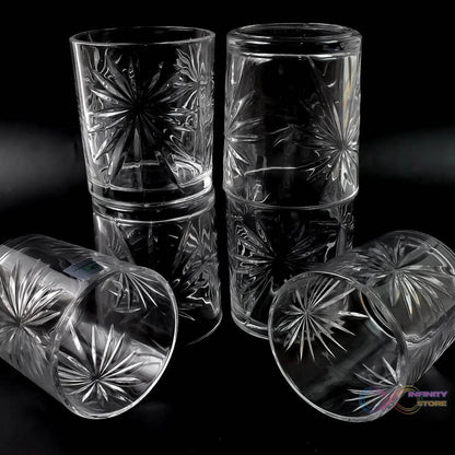 Glass Tumbler Set, Juice Glasses and Transparent Water (6 Pcs Set) - infinityexculsivestore.com