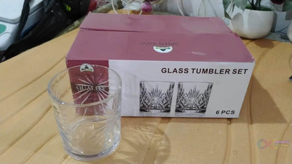 Glass Tumbler Set, Juice Glasses and Transparent Water (6 Pcs Set) - infinityexculsivestore.com