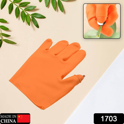 Gloves Silicone Thumb Knife Finger Protector Gears Cutting Vegetable Harvesting Knife Pinching Plant Blade Scissors Garden Gloves, Right-Handed Gloves (1Pc) - infinityexculsivestore.com