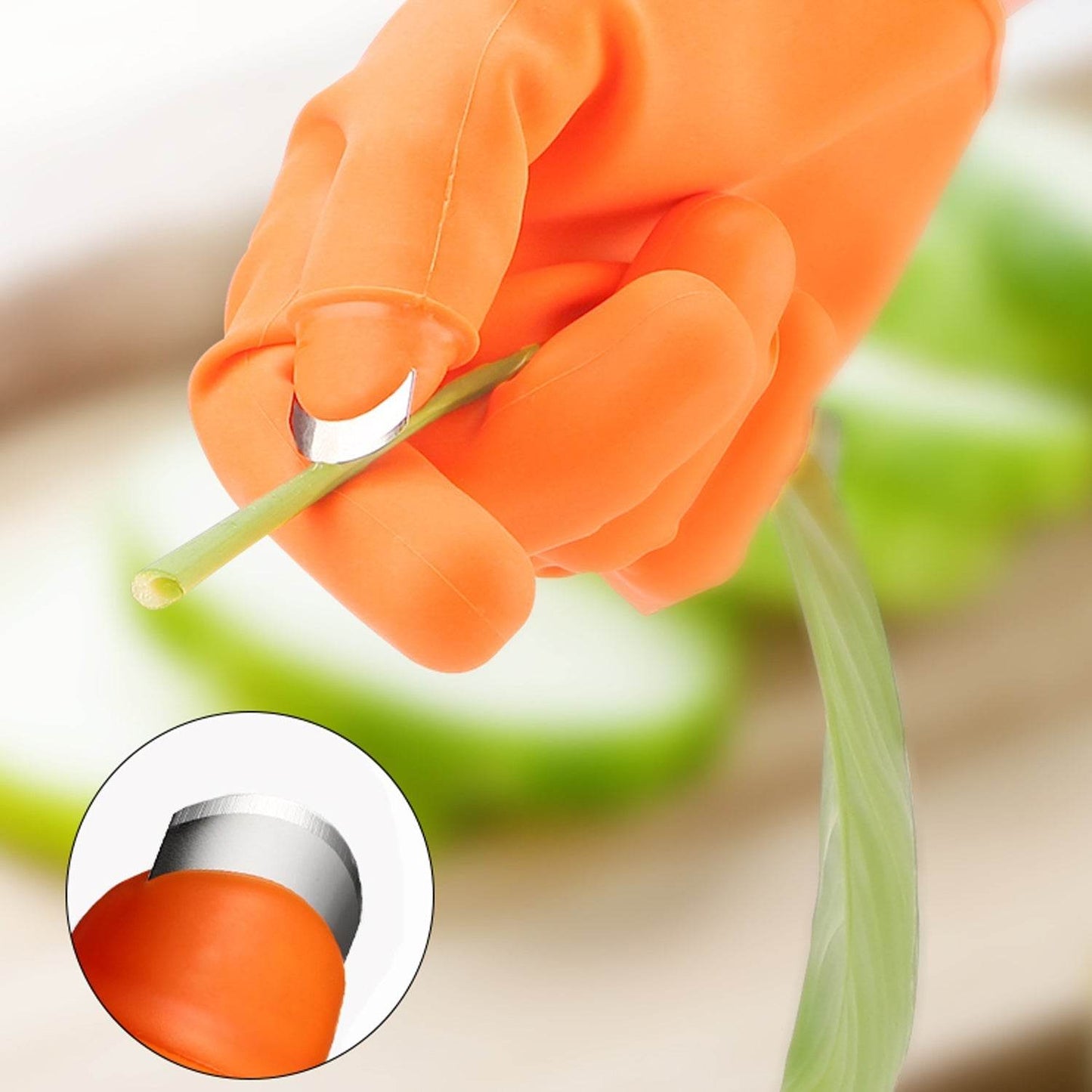 Gloves Silicone Thumb Knife Finger Protector Gears Cutting Vegetable Harvesting Knife Pinching Plant Blade Scissors Garden Gloves, Right-Handed Gloves (1Pc) - infinityexculsivestore.com