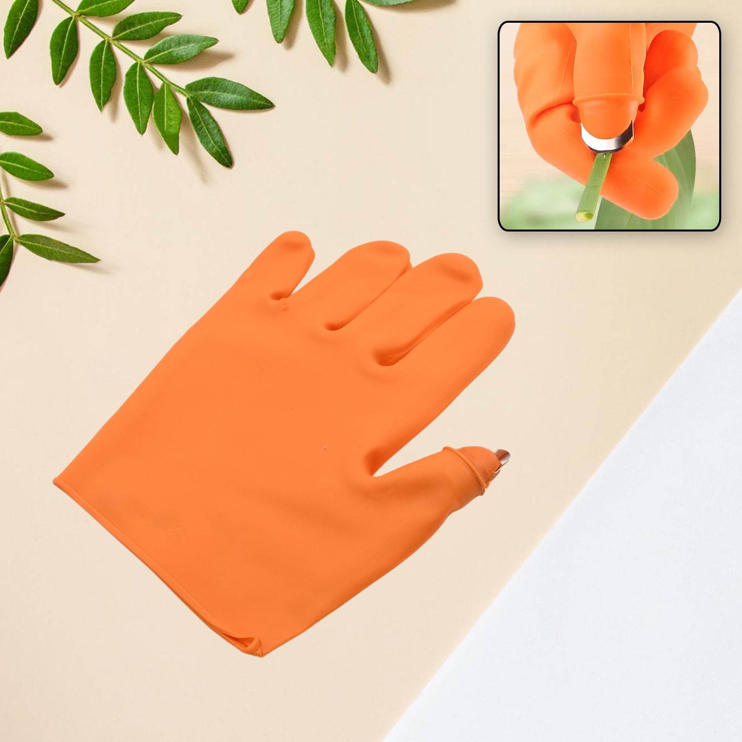 Gloves Silicone Thumb Knife Finger Protector Gears Cutting Vegetable Harvesting Knife Pinching Plant Blade Scissors Garden Gloves, Right-Handed Gloves (1Pc) - infinityexculsivestore.com