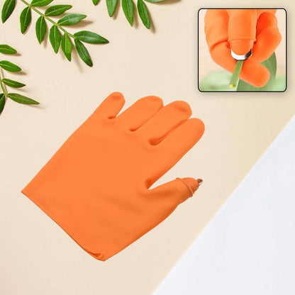 Gloves Silicone Thumb Knife Finger Protector Gears Cutting Vegetable Harvesting Knife Pinching Plant Blade Scissors Garden Gloves, Right-Handed Gloves (1Pc) - infinityexculsivestore.com