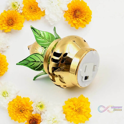 Gold Plated Eco Friendly LED Kalash for Pooja Mandir (1 pc / Multicolor LED) - infinityexculsivestore.com