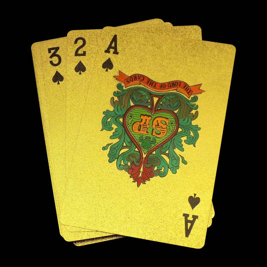 Gold Plated Poker Playing Cards (Golden) - infinityexculsivestore.com