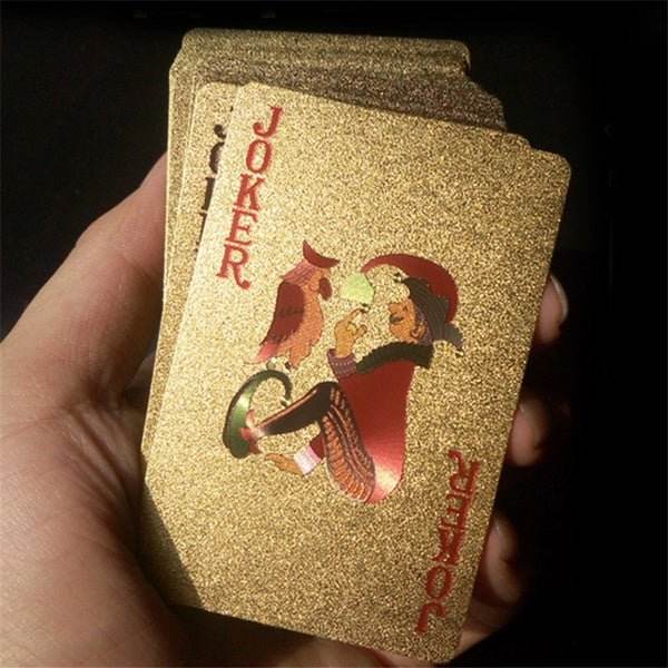Gold Plated Poker Playing Cards (Golden) - infinityexculsivestore.com