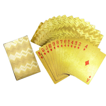 Gold Plated Poker Playing Cards (Golden) - infinityexculsivestore.com