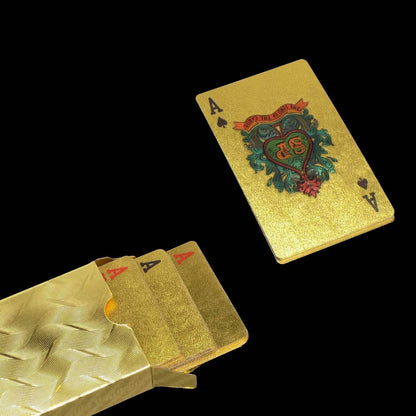 Gold Plated Poker Playing Cards (Golden) - infinityexculsivestore.com