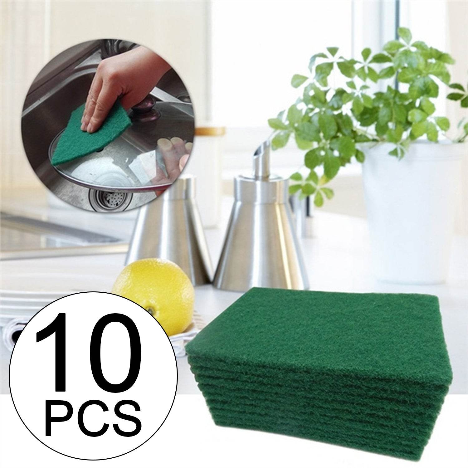 Green Kitchen Scrubber Pads for Utensils / Tiles Cleaning - infinityexculsivestore.com