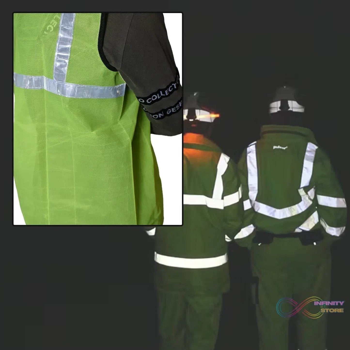 Green Safety Jacket for Construction Protection - infinityexculsivestore.com