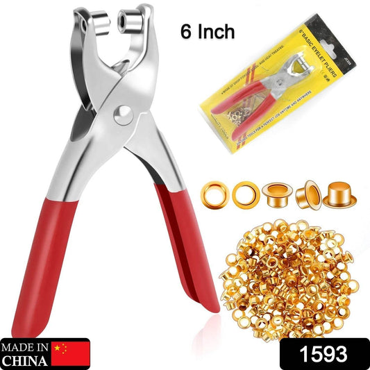 Grommet Setting Tool with 25 PCS Gold Eyelets Grommets Steel Hole Punch Setter Kit for Leather, Canvas, All Fabrics Men and Women Clothes, Shoes, Belts, Crafts - infinityexculsivestore.com