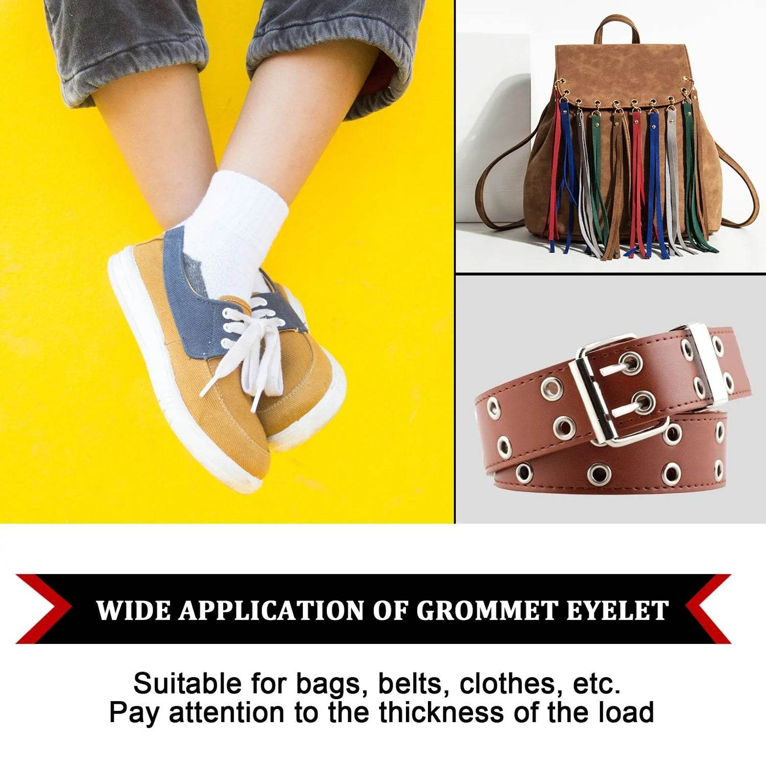 Grommet Setting Tool with 25 PCS Gold Eyelets Grommets Steel Hole Punch Setter Kit for Leather, Canvas, All Fabrics Men and Women Clothes, Shoes, Belts, Crafts - infinityexculsivestore.com