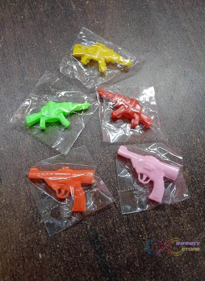 Gun Shape Pencil Top For Kids Office, Small Gun Toy (1 Pc / Mix Colour & Design) - infinityexculsivestore.com