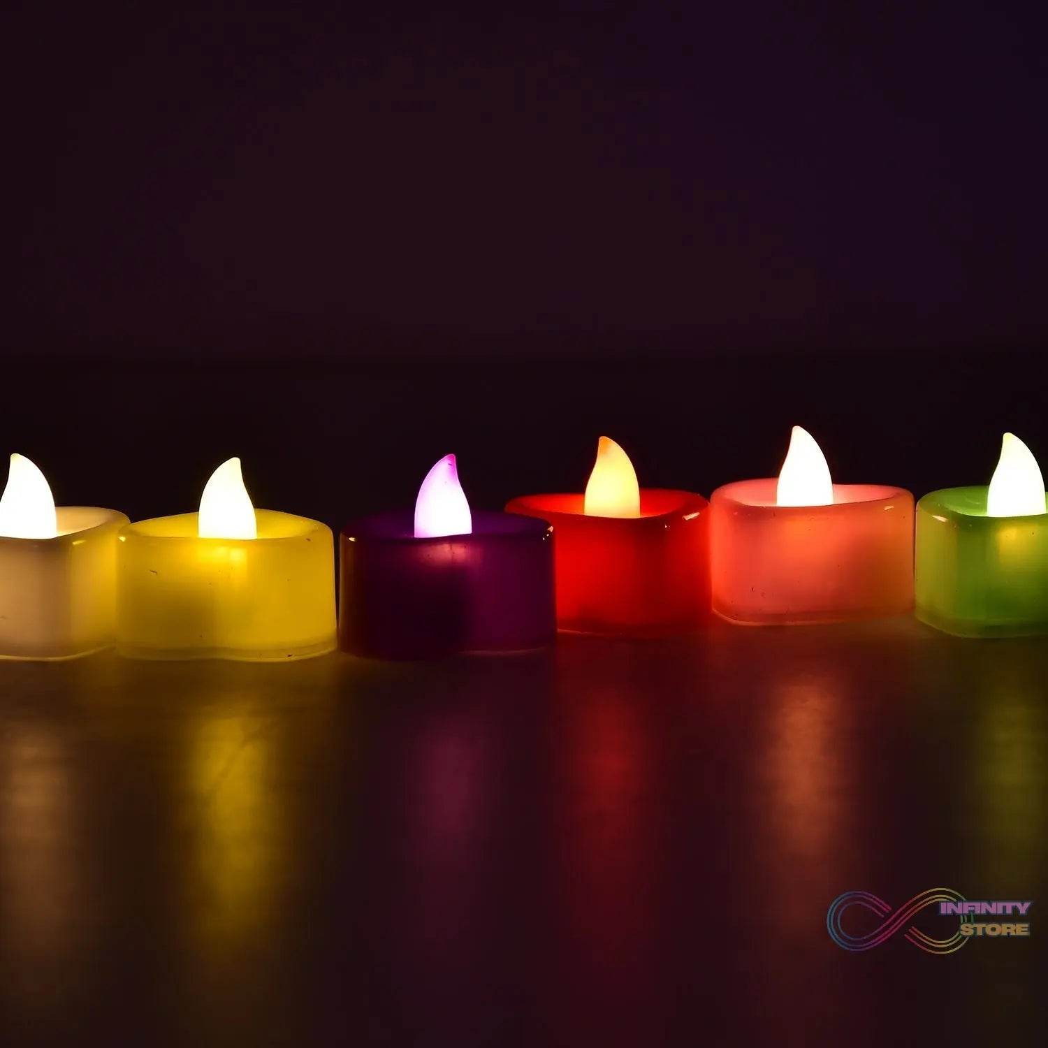 HEART LED FESTIVAL TEALIGHT WITH BATTERY OPERATE ( 24PCS ) - infinityexculsivestore.com