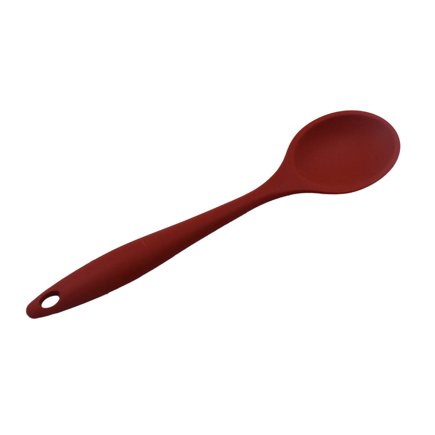 HEAT RESISTANT SILICONE BASTING SPOON NON-STICK SPOON HYGIENIC SOLID COATING COOKWARE KITCHEN TOOLS (27CM) - infinityexculsivestore.com