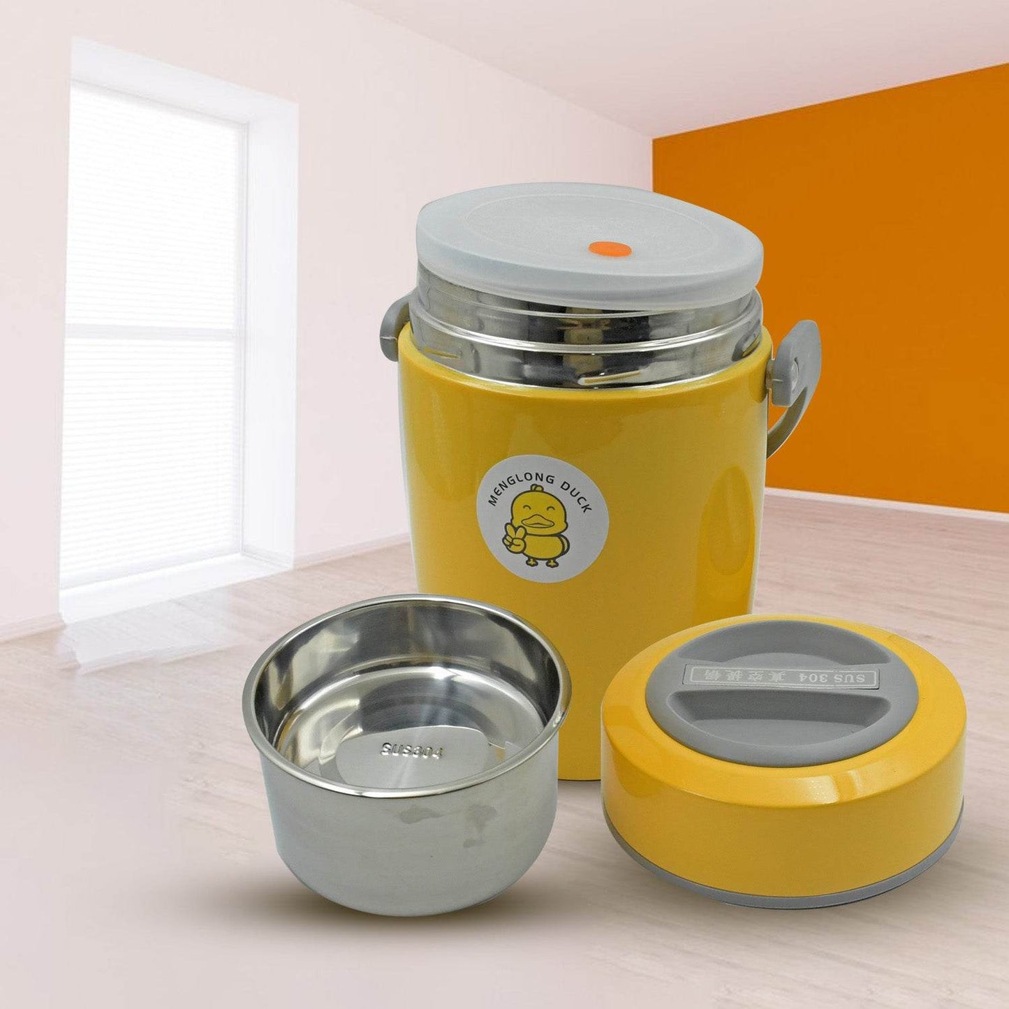 HEAVY LEAK-PROOF STAINLESS STEEL LUNCH BOX/ TIFFIN BOX, 2 COMPARTMENT, FOOD BOX FOR THERMAL CONTAINER FOR FOOD STAINLESS STEEL FOR STUDENT FOR WORK FOR TRAVEL (2 LTR.) - infinityexculsivestore.com