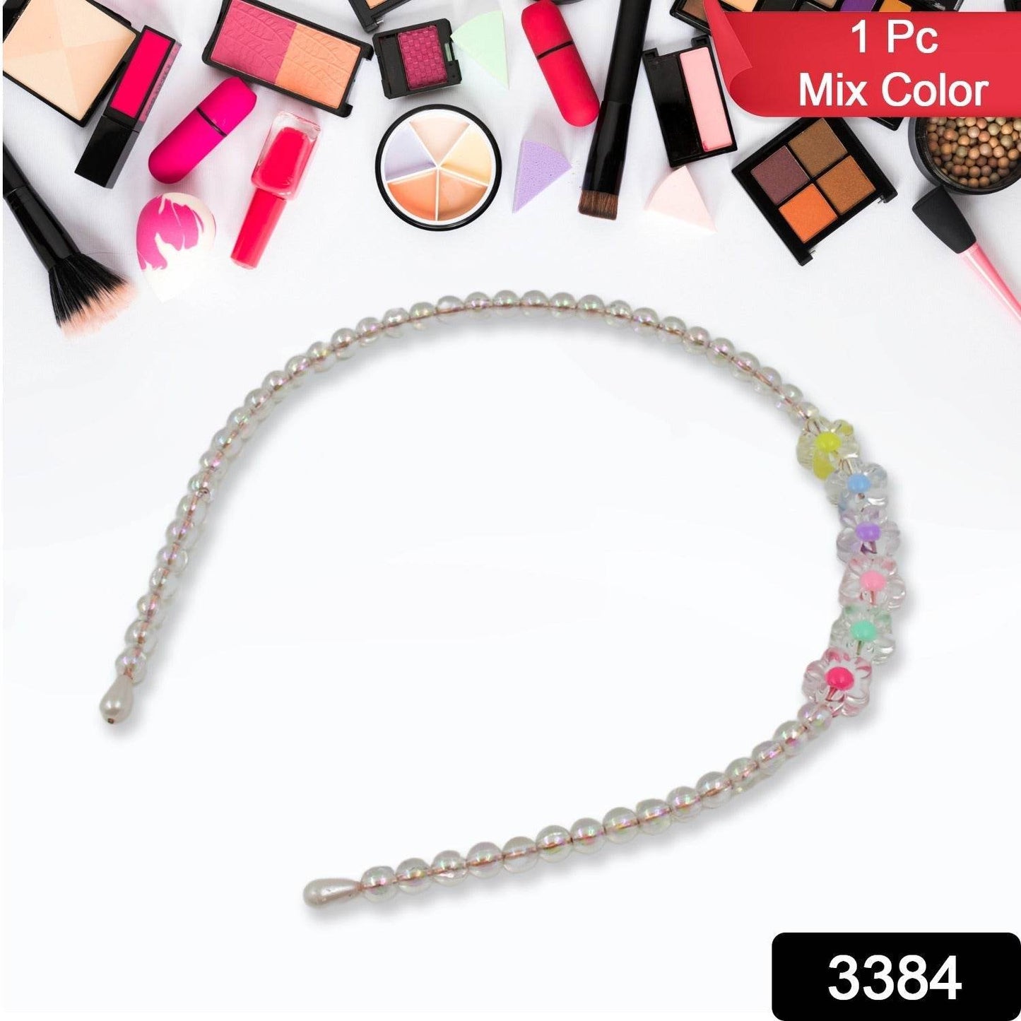 Hair Accessories Metal Handmade Colorful beads With Pearls Fancy Party Hairband (1 Pc / Mix Design) - infinityexculsivestore.com