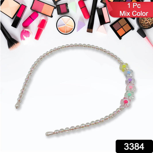 Hair Accessories Metal Handmade Colorful beads With Pearls Fancy Party Hairband (1 Pc / Mix Design) - infinityexculsivestore.com