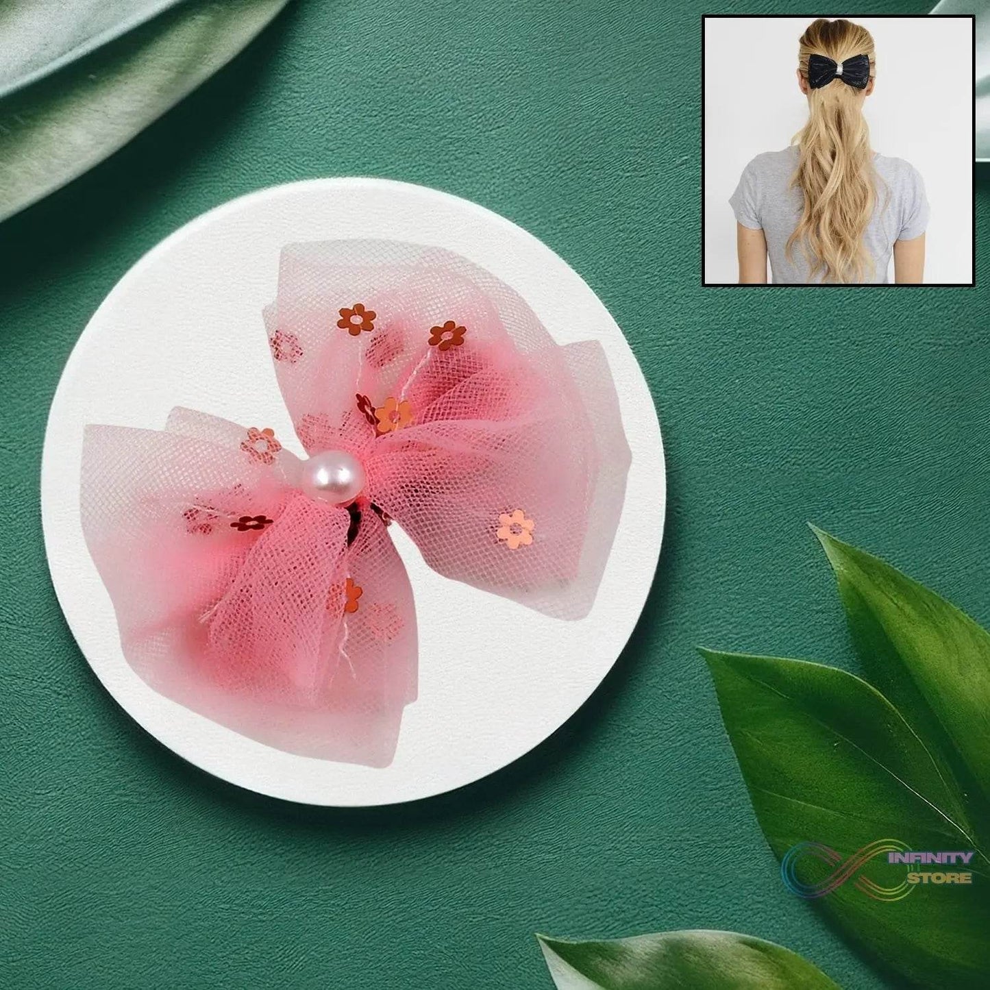 Hair Bow Knot Clip Suitable For Girls (1 Pc) - infinityexculsivestore.com