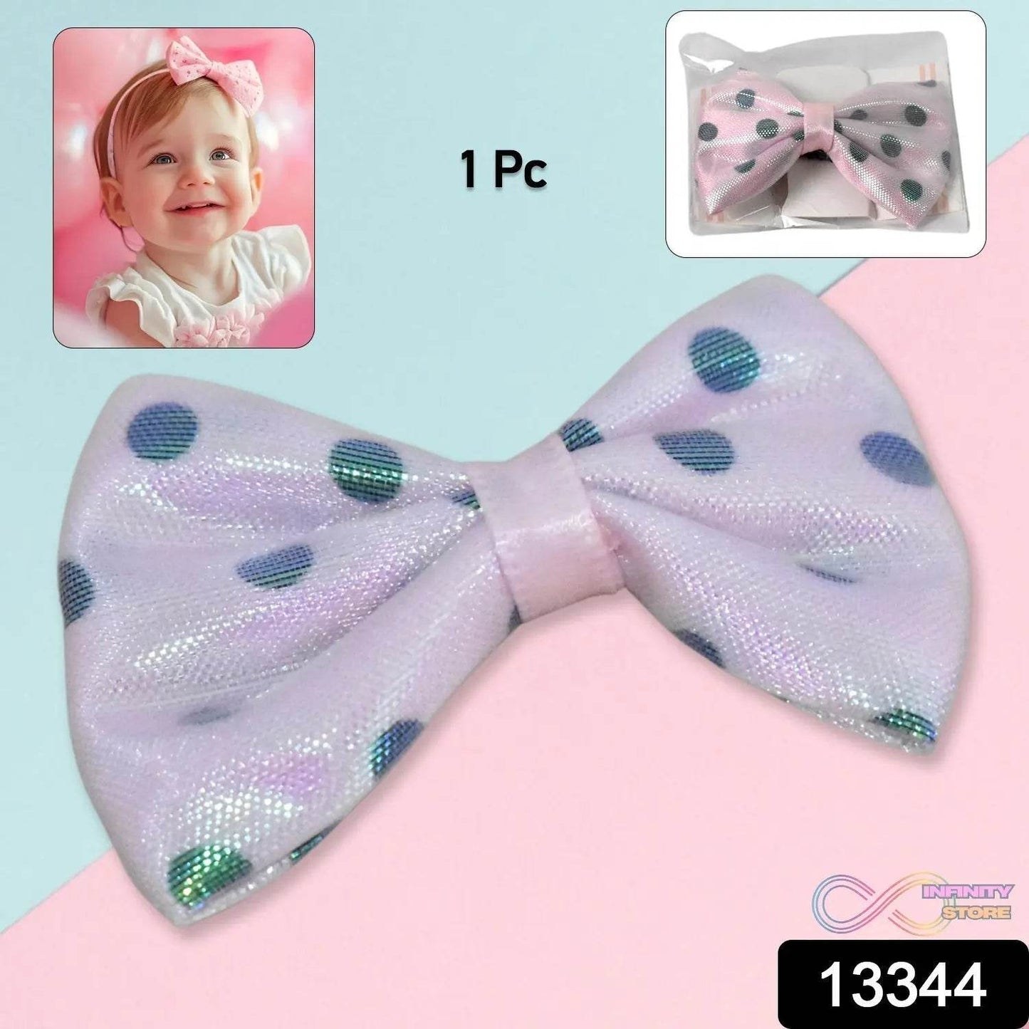 Hair Bow Knot Clip Suitable For Girls (1 Pc) - infinityexculsivestore.com