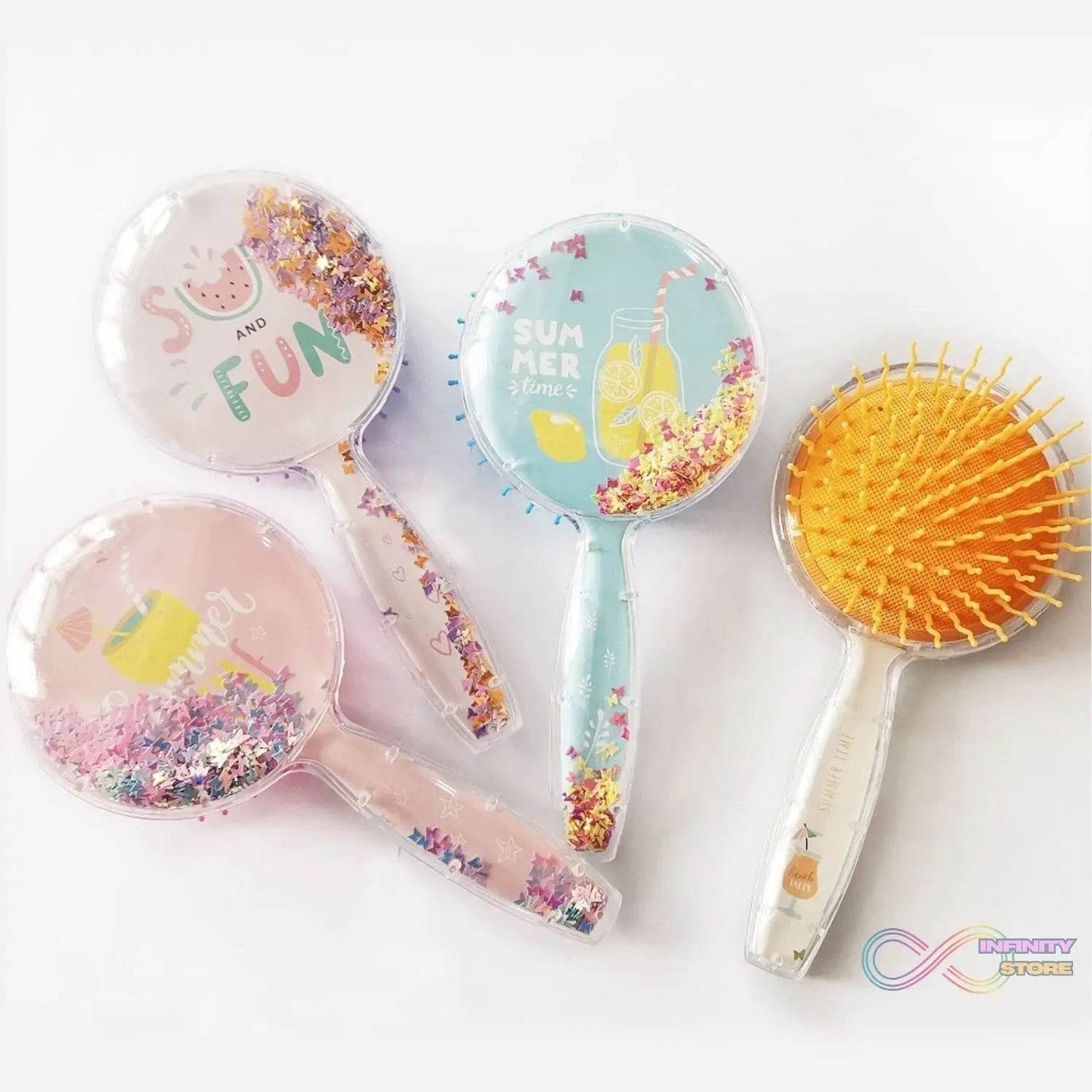 Hair Brush for Kids Detangling Anti - static Soft Massage for Braids Curly Straight Long or Short Wet Or Dry Hair (Multi - Design) - infinityexculsivestore.com