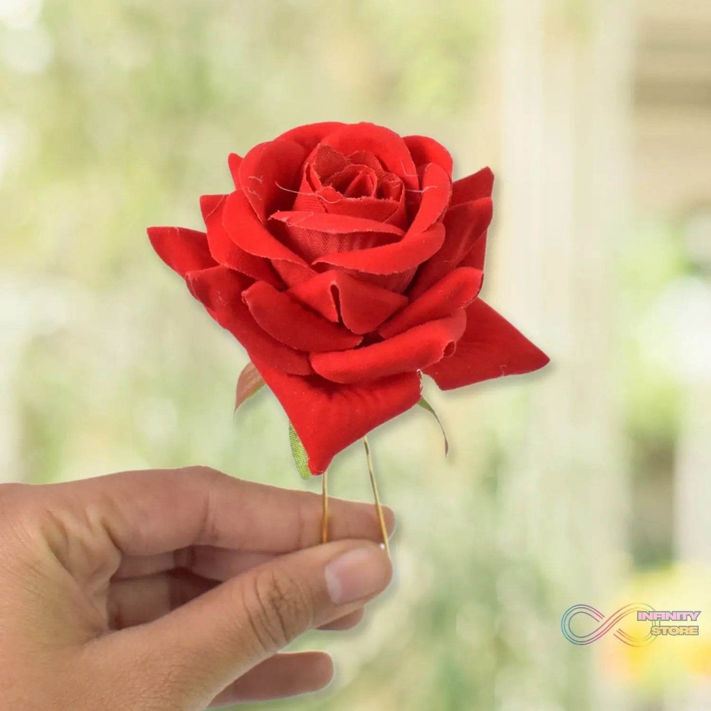 Hair Clip Red Rose Bridal Hair Pins Rose (12 Pcs Set) - infinityexculsivestore.com