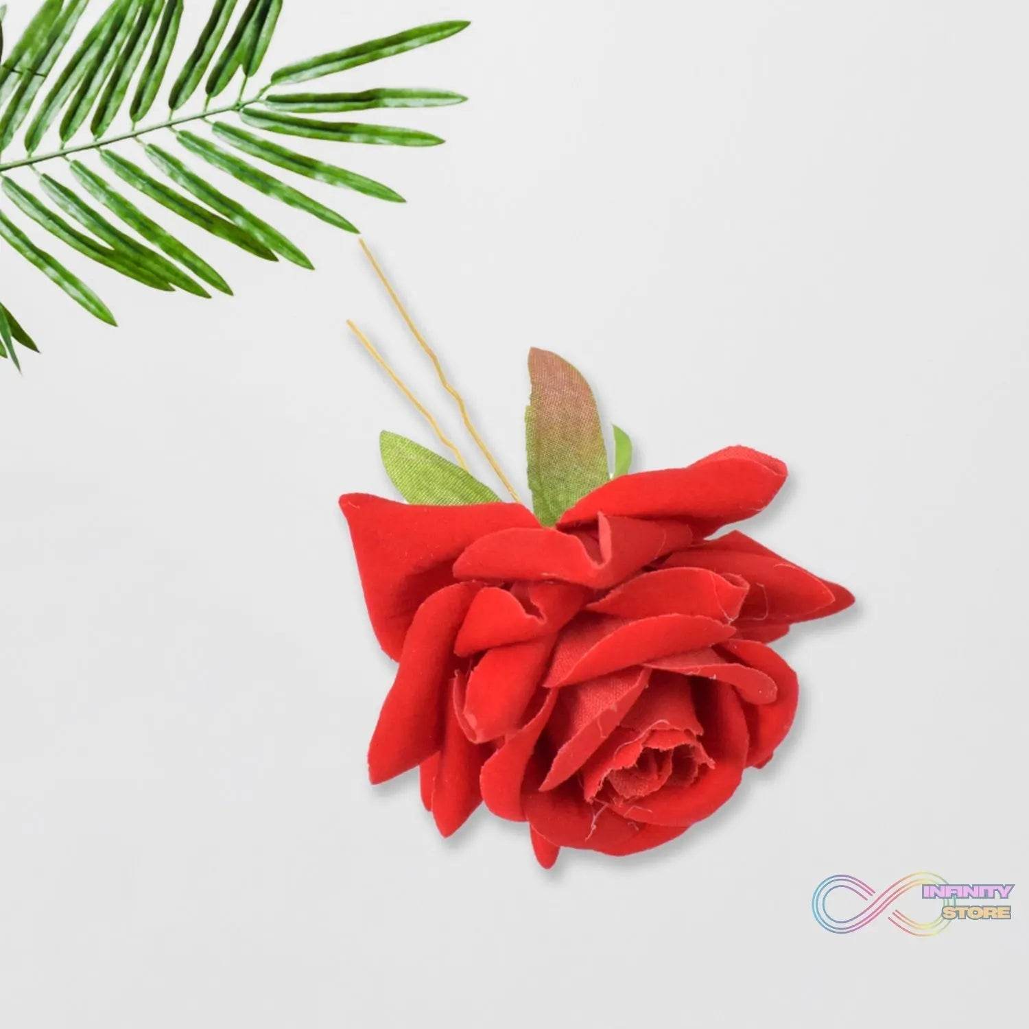 Hair Clip Red Rose Bridal Hair Pins Rose (12 Pcs Set) - infinityexculsivestore.com