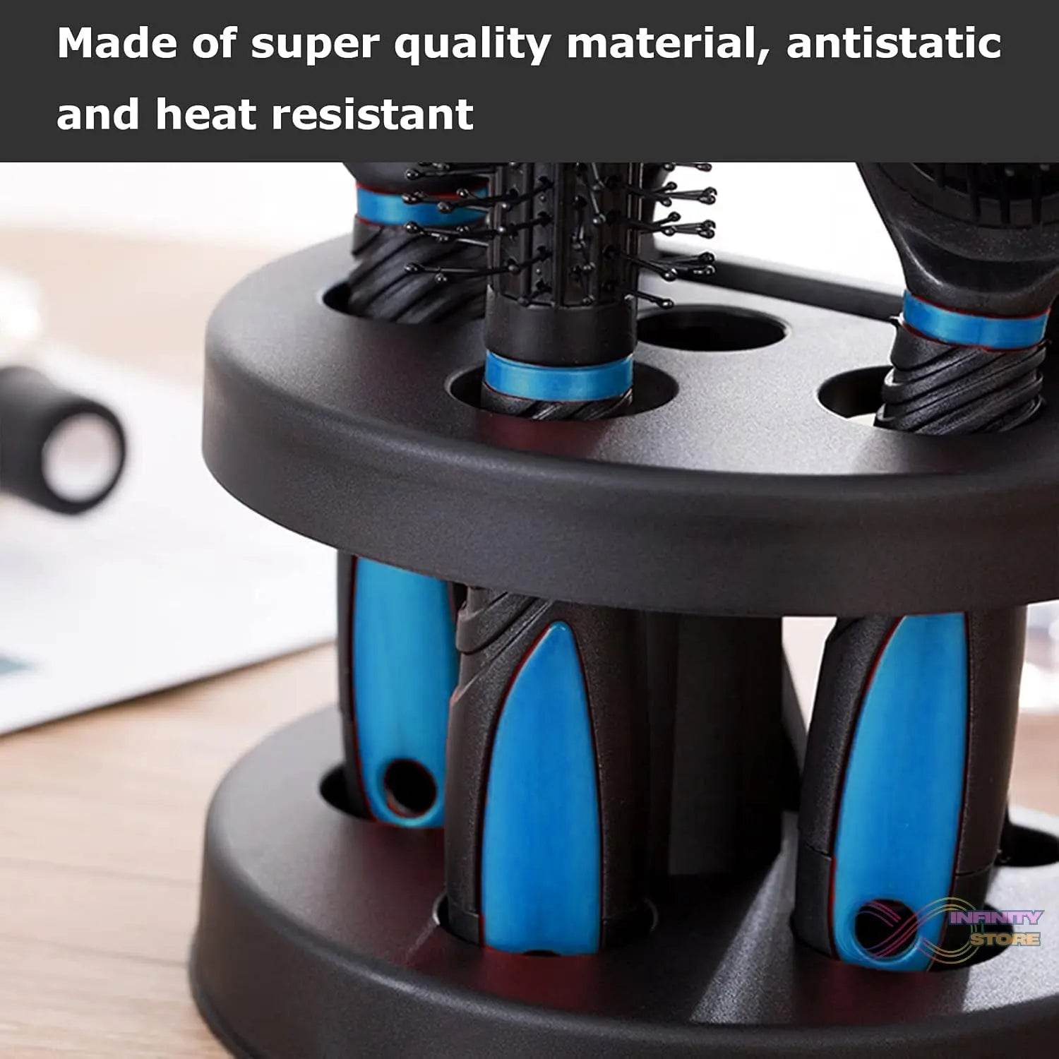 Hair Combs Mirror Set Professional Salon Hair Cutting Brushes Sets (5 Pc With Stand) - infinityexculsivestore.com