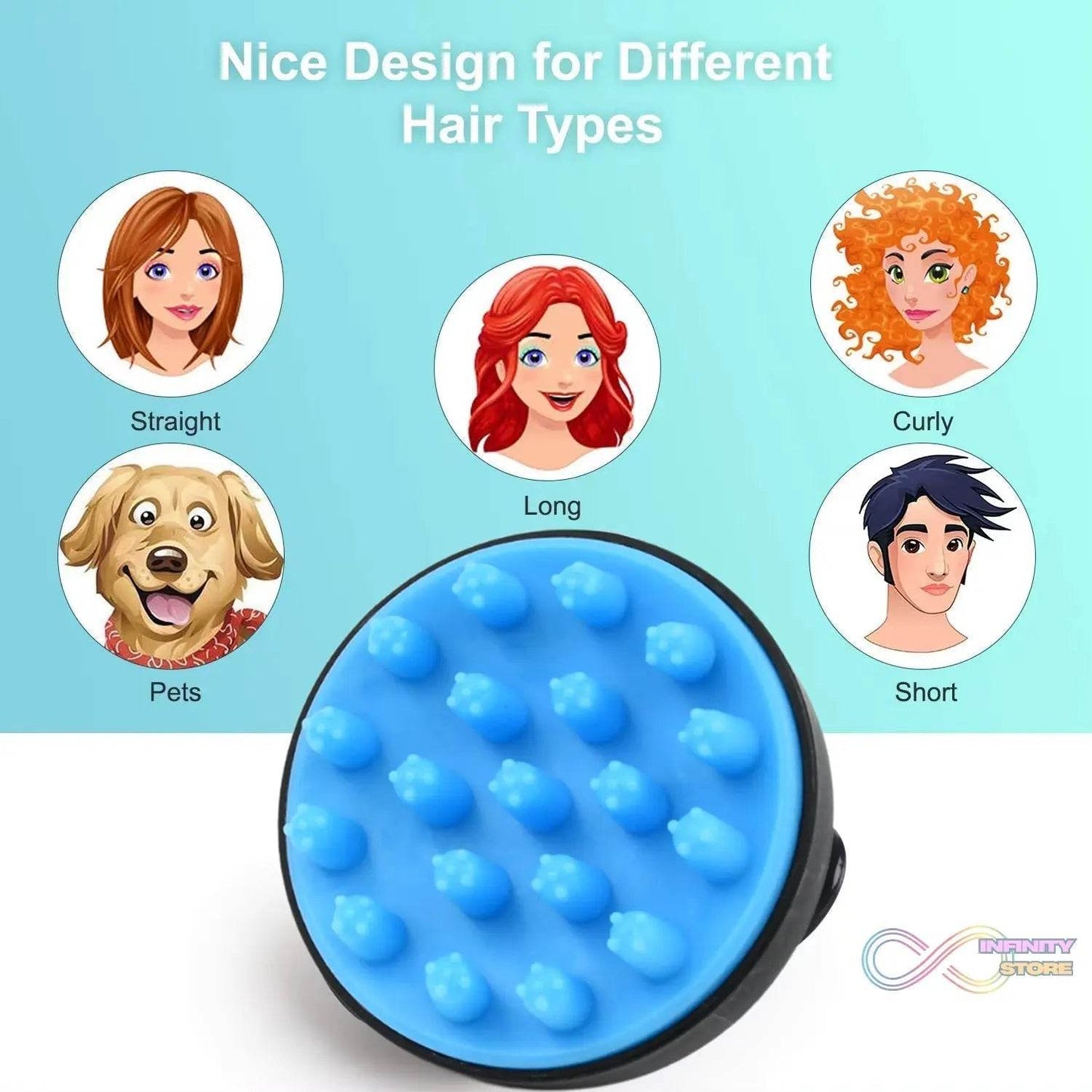 Hair Scalp Massager Shampoo Brush Comb (1 Pc) - infinityexculsivestore.com