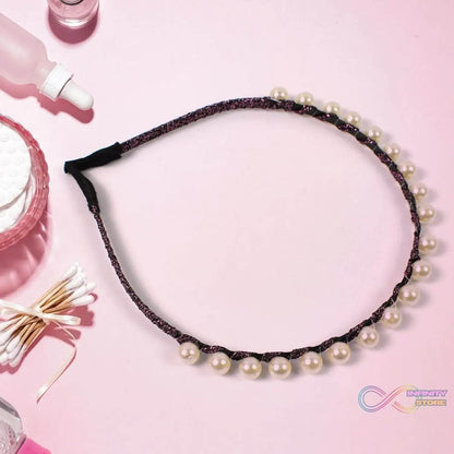 Hairband Pearls Fancy Party Hairband (1 Pc / Mix Design) - infinityexculsivestore.com