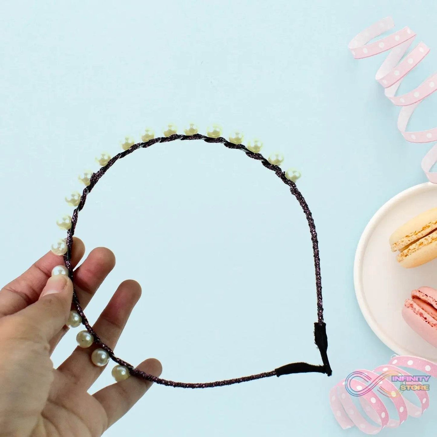 Hairband Pearls Fancy Party Hairband (1 Pc / Mix Design) - infinityexculsivestore.com