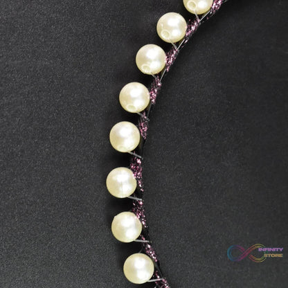 Hairband Pearls Fancy Party Hairband (1 Pc / Mix Design) - infinityexculsivestore.com