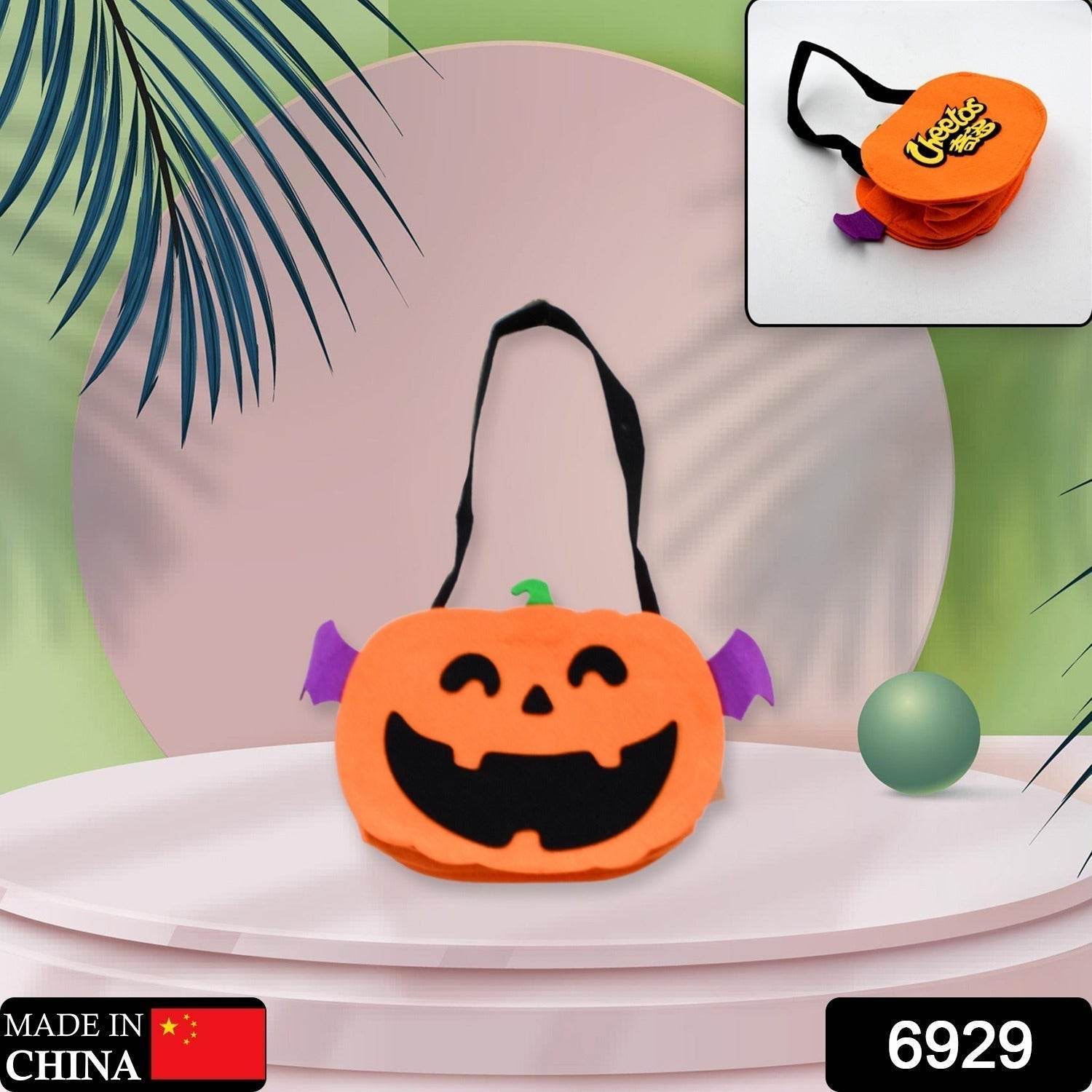 Halloween Pumpkin Bags Non- Woven Candy Bags Trick or Treat Bags Portable Tote Bag Cartoon Goodie Handbag for Halloween Party Favors, Kids Gift Bag - infinityexculsivestore.com