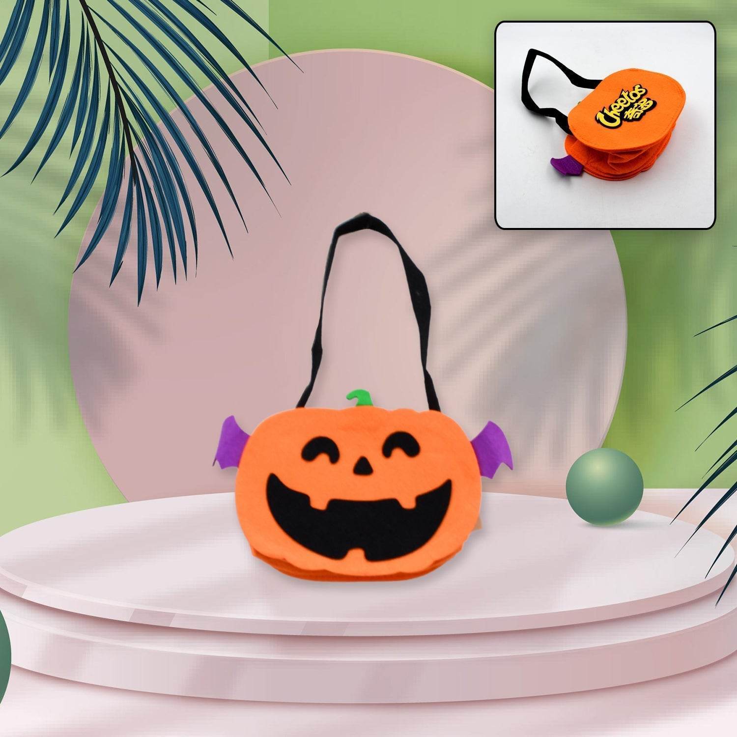 Halloween Pumpkin Bags Non- Woven Candy Bags Trick or Treat Bags Portable Tote Bag Cartoon Goodie Handbag for Halloween Party Favors, Kids Gift Bag - infinityexculsivestore.com