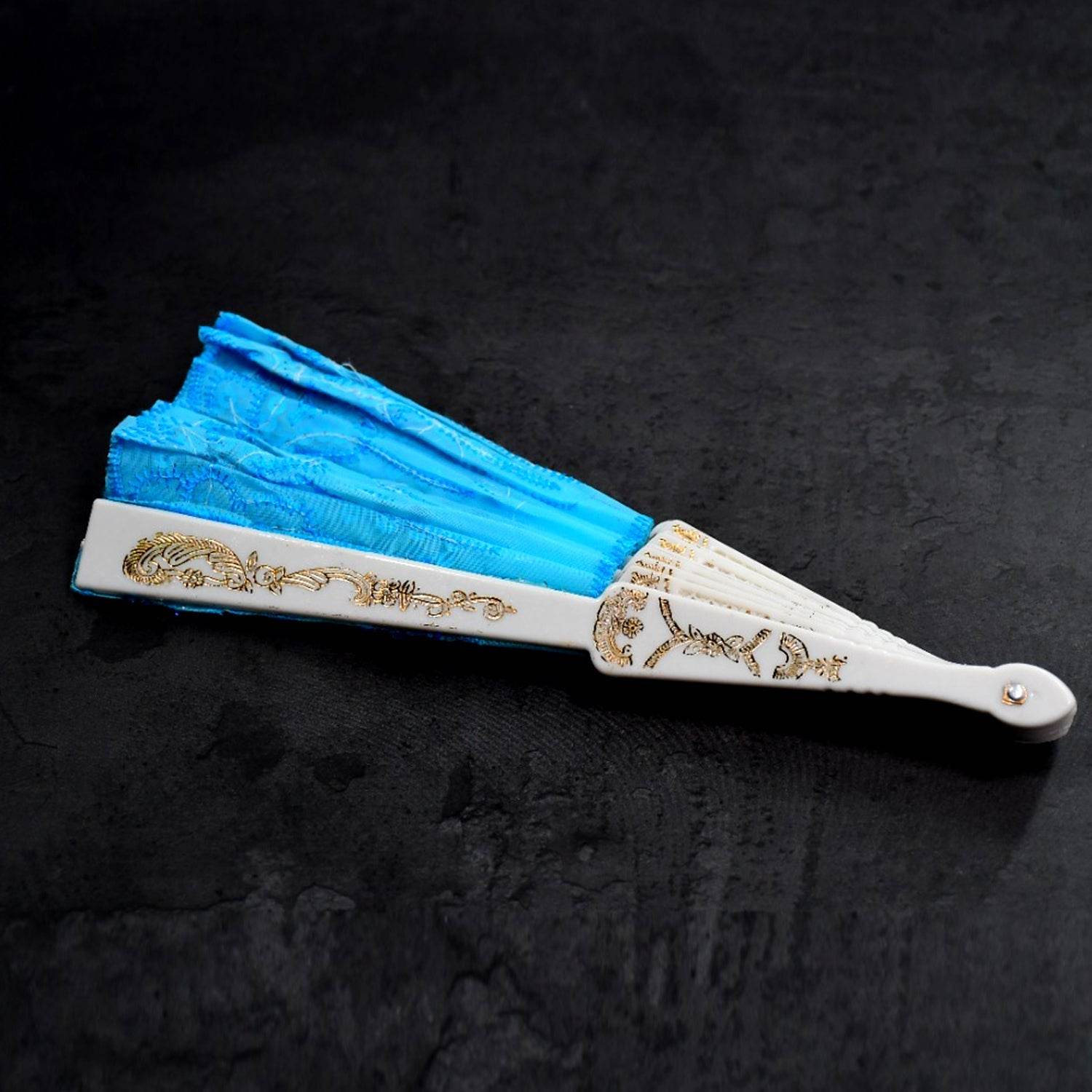 Hand Folding Fan, Chinese Vintage Style Handheld Fan with Fabric Sleeve - infinityexculsivestore.com