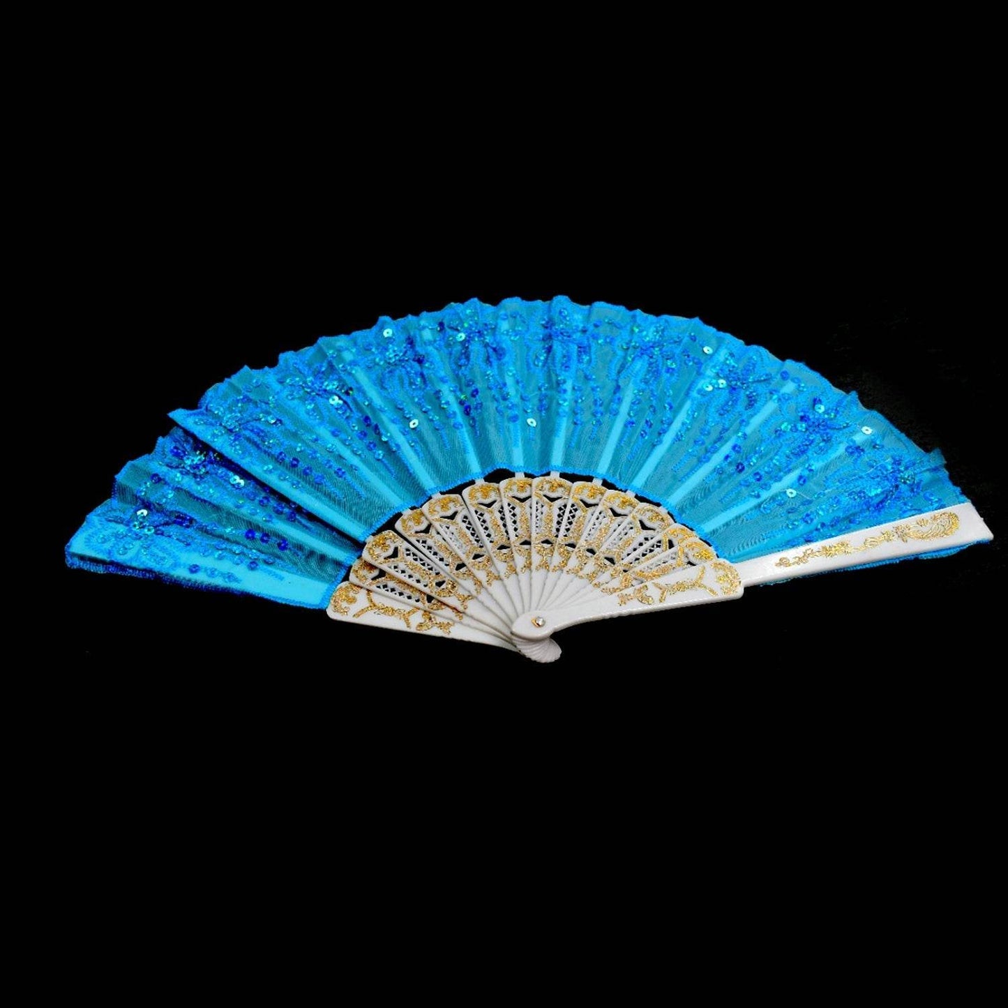 Hand Folding Fan, Chinese Vintage Style Handheld Fan with Fabric Sleeve - infinityexculsivestore.com