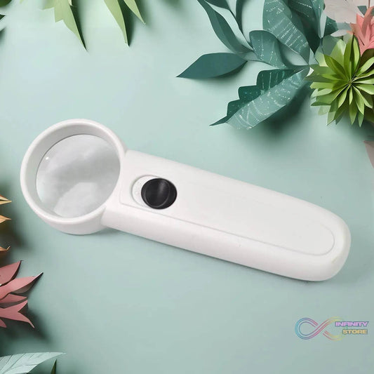 Hand-Held Magnifier with Dual LED Lights (1 Pc / 37MM / Battery not included) - infinityexculsivestore.com