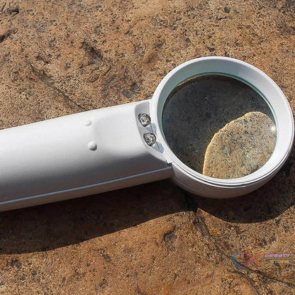 Hand-Held Magnifier with Dual LED Lights (1 Pc / 37MM / Battery not included) - infinityexculsivestore.com