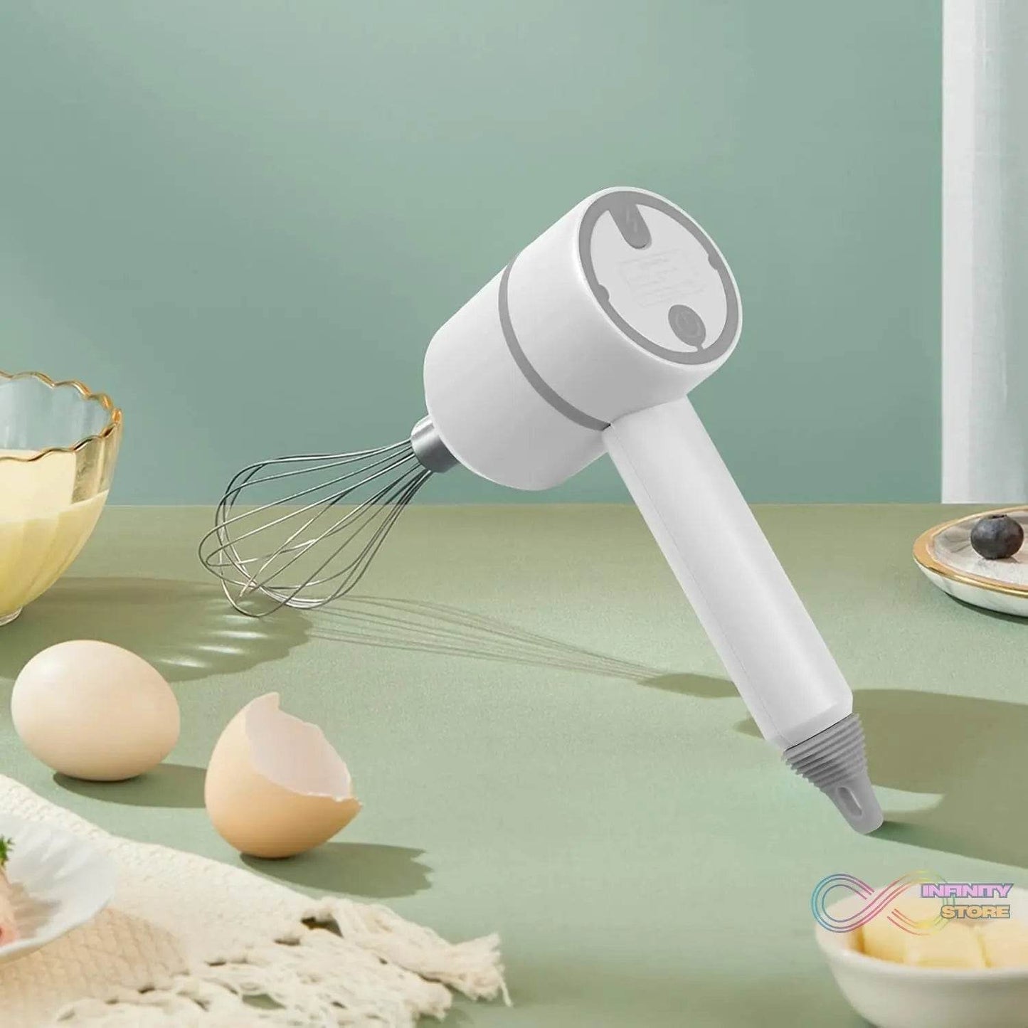 Hand Mixer Food Chopper Cordless 3 in 1 Electric Hand Mixer (1 Set) - infinityexculsivestore.com