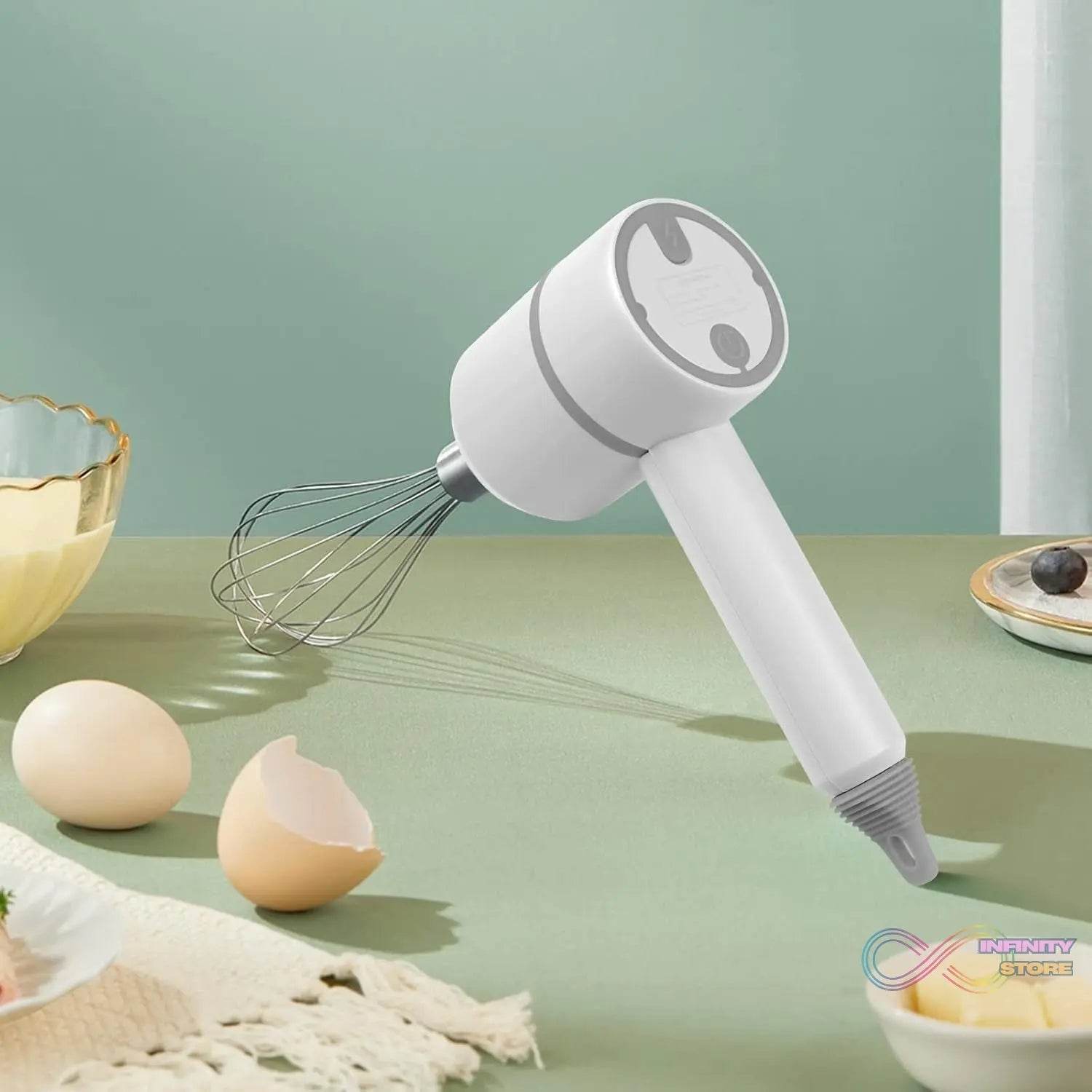 Hand Mixer Food Chopper Cordless 3 in 1 Electric Hand Mixer (1 Set) - infinityexculsivestore.com