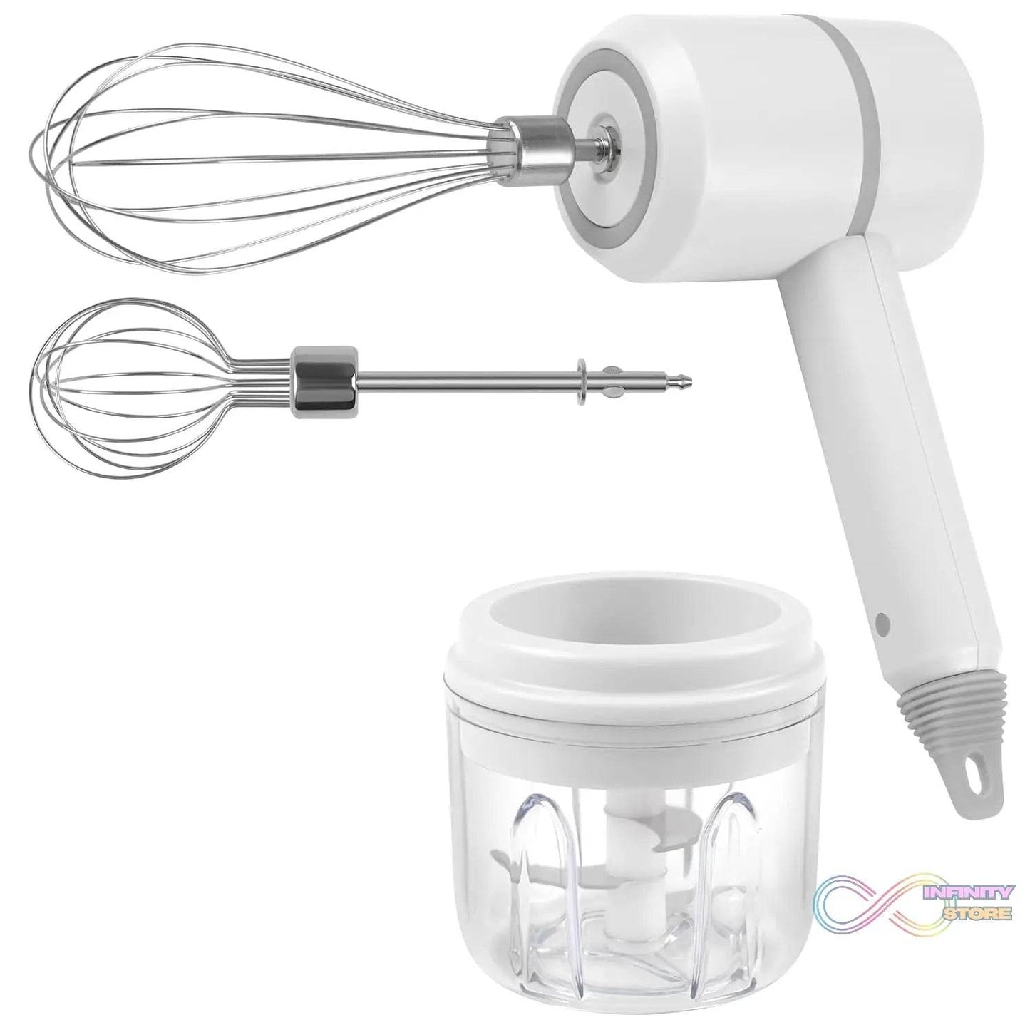 Hand Mixer Food Chopper Cordless 3 in 1 Electric Hand Mixer (1 Set) - infinityexculsivestore.com
