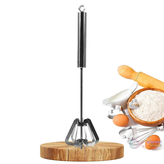 Hand Push Mixer, Egg Whisk, Stainless Steel Blender (1 Pc) - infinityexculsivestore.com