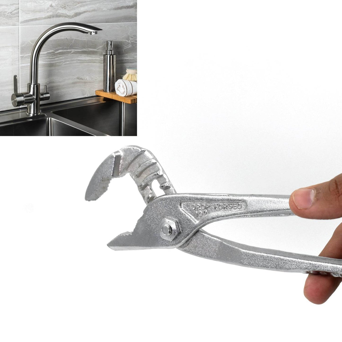 Hand Tool - Water Pump Adjustable Plier Wrench Slip Joint Type, Chrome Plated - infinityexculsivestore.com