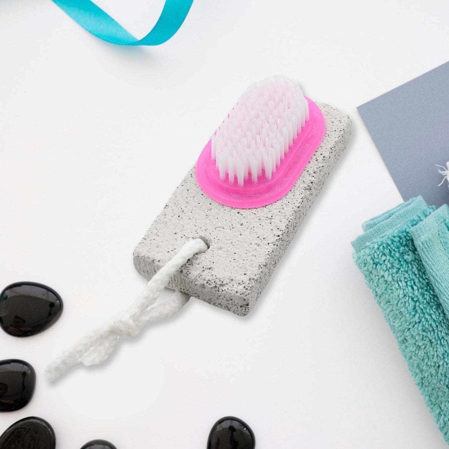 Hand and Foot Brush with pumice stone to Remove Dead Skin & Callus Stone Foot Scrubber Pedicure Brush For Dead Skin - infinityexculsivestore.com