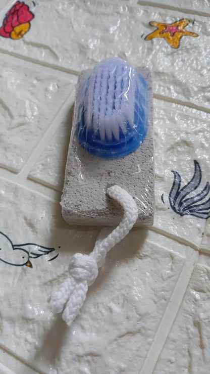 Hand and Foot Brush with pumice stone to Remove Dead Skin & Callus Stone Foot Scrubber Pedicure Brush For Dead Skin - infinityexculsivestore.com