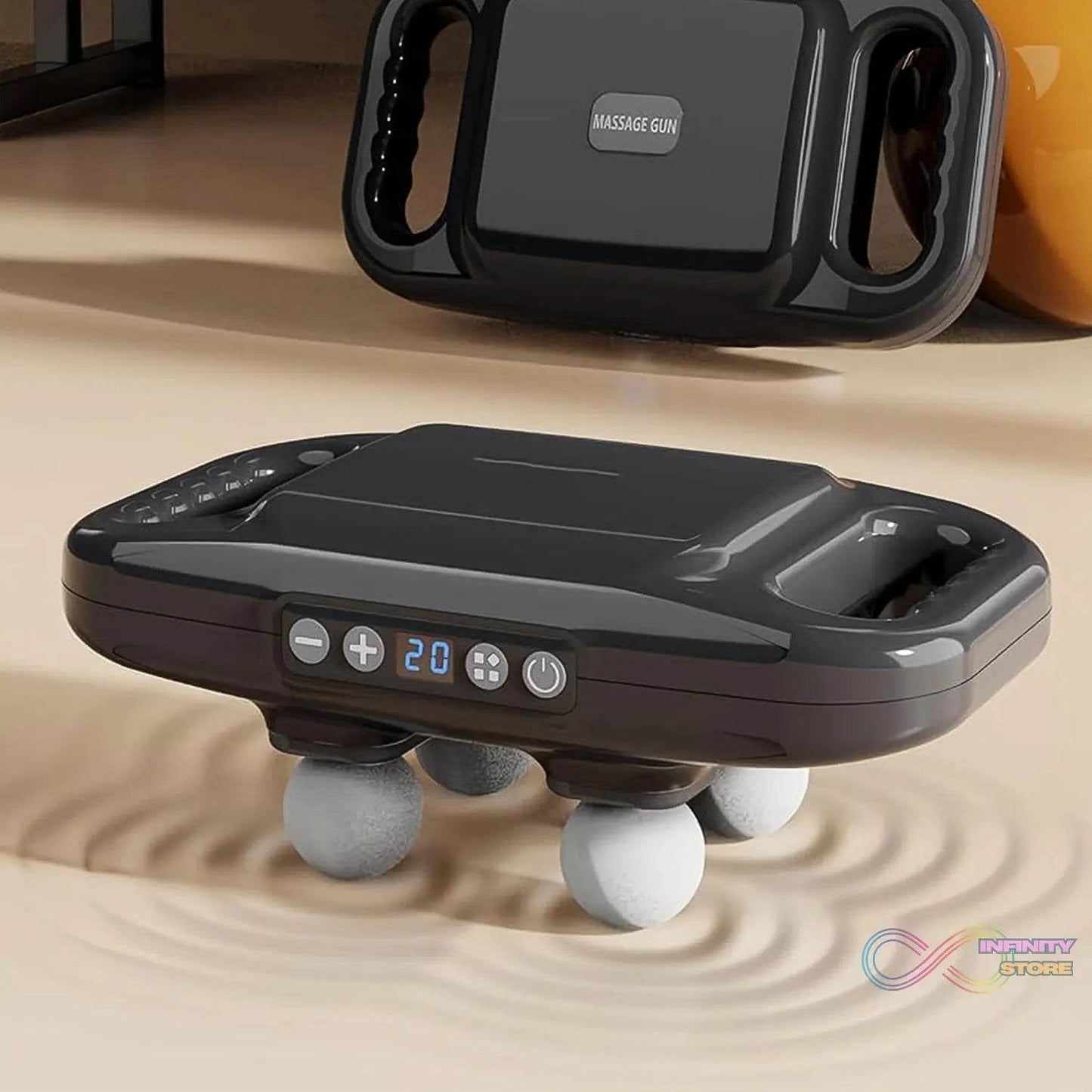 Handheld Full Body Massager 4-Head Massage Gun (1 Pc / Mix Color) - infinityexculsivestore.com