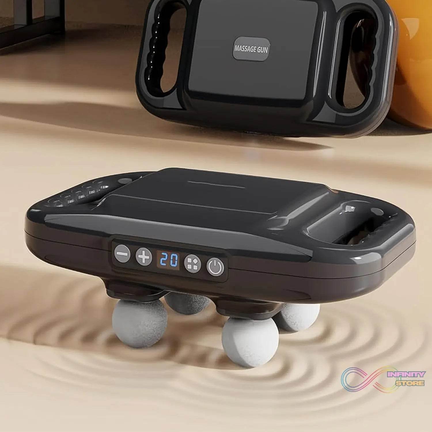 Handheld Full Body Massager 4-Head Massage Gun (1 Pc / Mix Color) - infinityexculsivestore.com